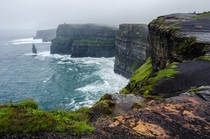 Rough weather on the Cliffs of Moher - Co Clare Ireland 