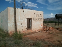Route  Ruins - An abandoned watering hole in New Mexico complete with gunshot holes 