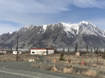 s era  Gas station back when they needed them every km On the shores of Kluane lake