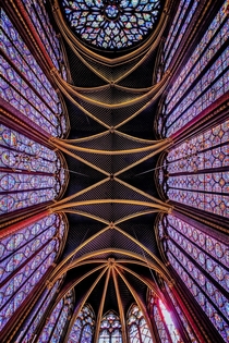 Sainte-Chapelle View of Ceiling amp Stained Glass 