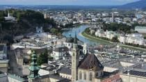 Salzburg Austria as seen from Hohenzollern Castle 