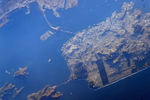 San Francisco as seen from the International Space Station via Astronaut Scott Kelly