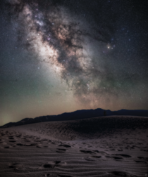 Sandman The Milky Way over The Mesquite Flat Sand Dunes in Death Valley National Park 