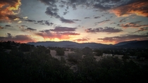 Sangre De Cristo Mountains Sunset Santa Fe New Mexico