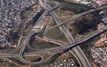 sao paulo toll road and motorway interchange 