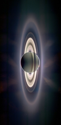 Saturn eclipsing the sun Taken by the robotic spacecraft