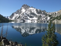 Sawtooth Lake with Mount Reagan 