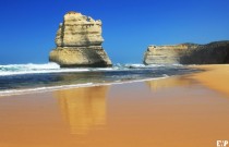 Seastack and cliffs along Australias Great Ocean Road 