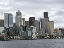 Seattle skyline Of course its cloudy
