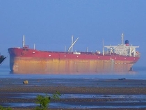 Seawise Giant the longest ship ever beached at Alang India scrapyard waiting for her final fate