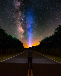 Self portrait with the Milky Way at Assateague Island National Seashore in Maryland 