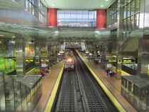 SEPTA train at Market East Station in Philadelphia PA 