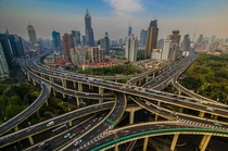 Shanghai Intersection by Csar Asensio 