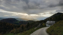 Shining rays in the middle of Slovenia 