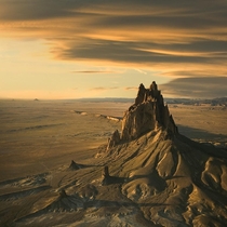 Shiprock the -foot eroded volcanic plume in New Mexico  by Mike Reyfman