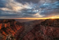 Shocking Sunset at the Grand Canyon 