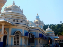 Shree Mangesh Temple Goa  A Hindu temple modeled after the Portuguese churches in Goa