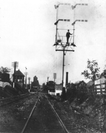 Signal tower Louisville and Nashville Railroad circa 