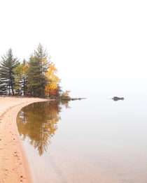 Simplicity on a foggy morning after a night of crazy thunderstorms Algonquin Park Canada  Social mikemarkov