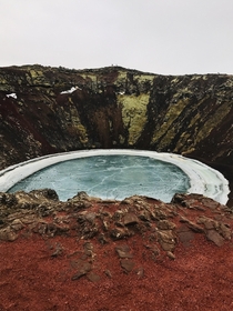 Since everyone is posting Iceland pictures  Kerid Volcanic crater Iceland 