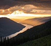 Since everyone liked my sunset shot so much yesterday heres another one with a different perspective Revelstoke 