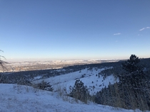 Since my last post of Boulder did fairly well I present you the view while going up the mountain Not the best view since it was on the move Still a great way to oversee the city