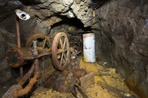 Single piston hoist in an abandoned mine Colorado 