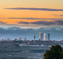 Skyline of Madrid Spain