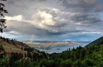 Small rainbow over Lake Chelan Wa last evening  hrs ago Ken Graves