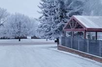 Small town winter morning Bassano Alberta