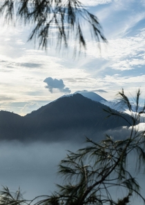 Smoke emerging from Mt Agung Bali  - adrianserwin