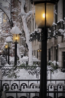 Snow Lanterns West Village New York City 