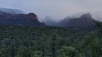 Snow rolling in yesterday evening in Sedona AZ I walked about a quarter mile behind my hotel for this one OC 