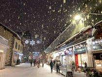 Snow storm in Chamonix - France 