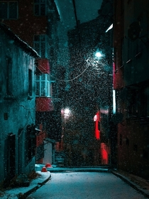 Snowy Bulgarian Night