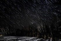 Snowy Star Showers in Manitoba Canada 