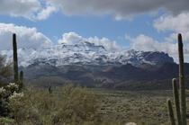 Snowy Superstition Ridgeline - Superstition Wilderness - AZ 