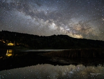 Social distancing at its finest Milky Way reflection Humboldt County Ca