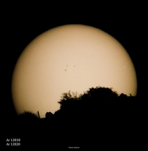 Solar Photography and two Sun Spots