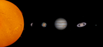 Solar system created from my own image catalogue 