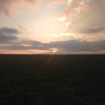 Something a little simpler - Early sunrise over a field Sussex England 