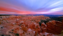 Sometimes looking against sunset can surprise you Bryce canyon composed using  timelapse photos oc 