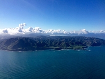 South Coast of Wellington New Zealand from above 