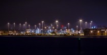 Southampton docks by night 