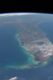 Space clouds over Florida by astronaut Nick Hauge