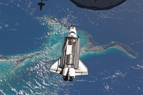 Space Shuttle as seen from the International Space Station 