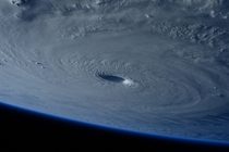 Space Station Flies Over Super Typhoon Maysak Photo by NASA 