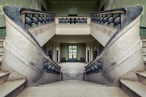 Special stairs in an enclosed Italian orphanage 