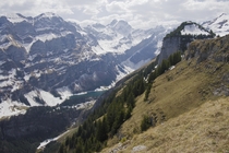 Spectacular view from Ebenalp near Appenzell Switzerland 
