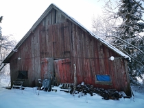 Spent a good portion of my childhood in the house next to this barn Skarnes Odalen Norway